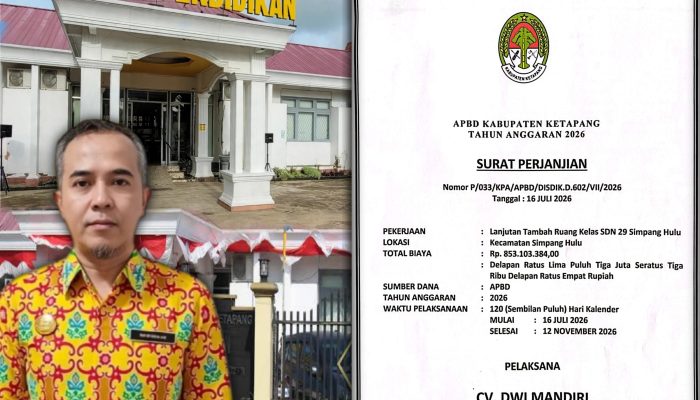 Penjelasan PPK Rajiansyah Soal Proyek SDN 29 Simpang Hulu Justru Membuka Rangkaian Kejanggalan