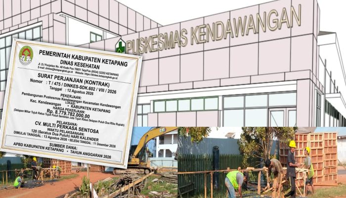 Puskesmas Kendawangan Rp 8,78 Miliar Mulai Dibangun: Lelang Pernah Gaduh. Waktu 120 Hari Terlalu Sempit Picu Kekhawatiran Baru